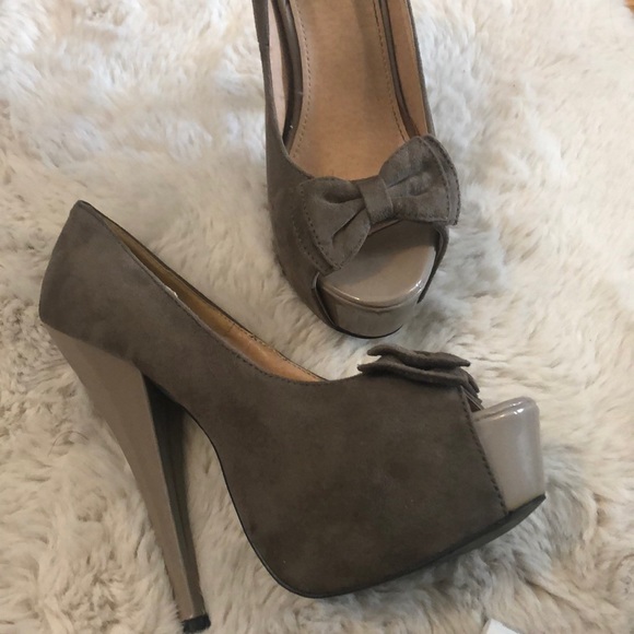 Leather platform heels - Picture 2 of 3